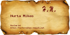 Hurta Mikes névjegykártya